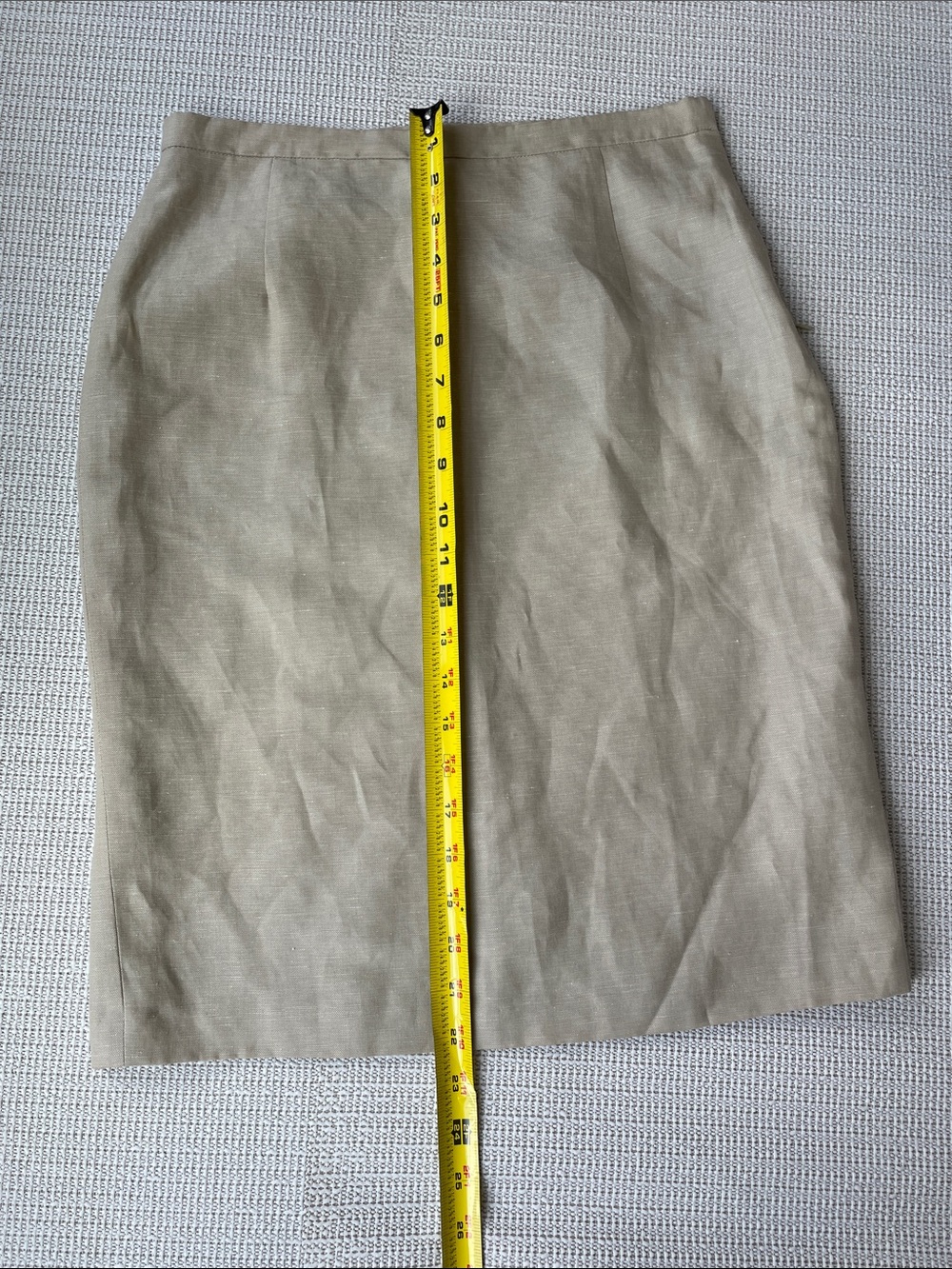 MaxMara Neutral Beige Tailored  Linen Pencil Skirt. EU 34 - Picture 7 of 7